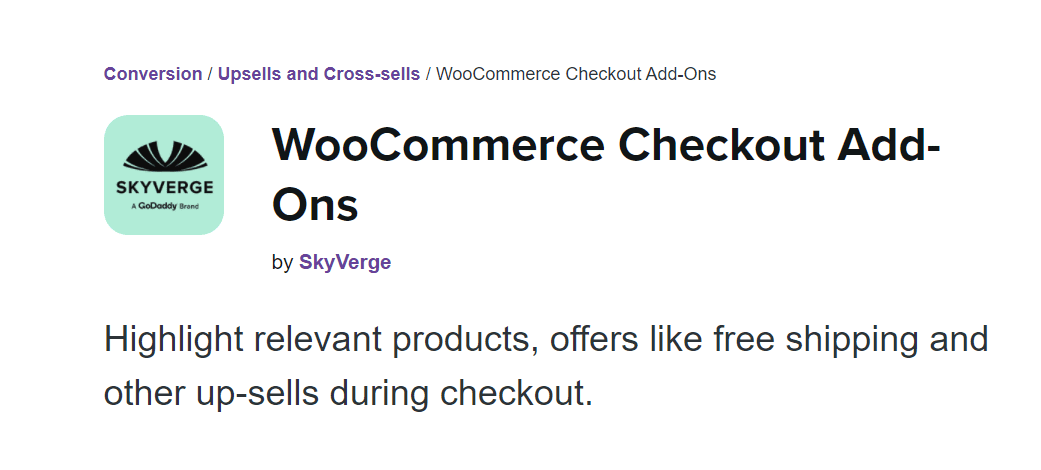 woocommerce checkout add-ons