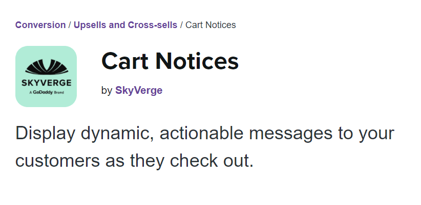 woocommerce cart notices