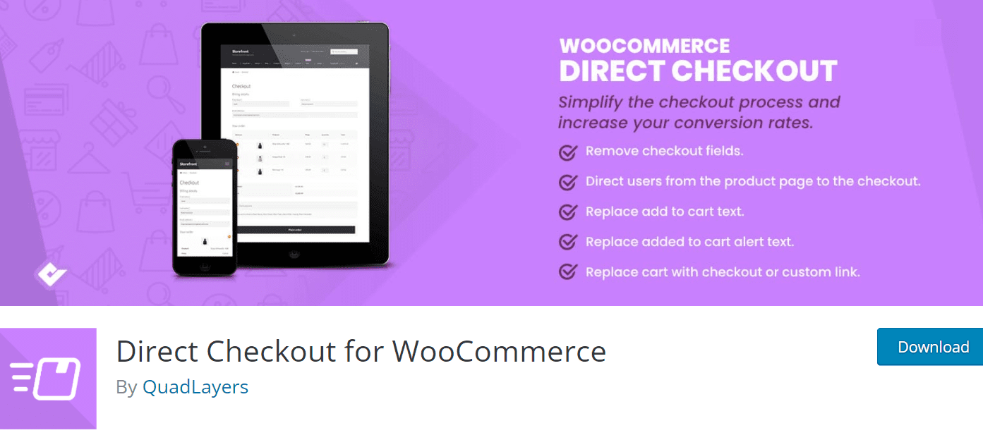 direct checkout for woocommerce