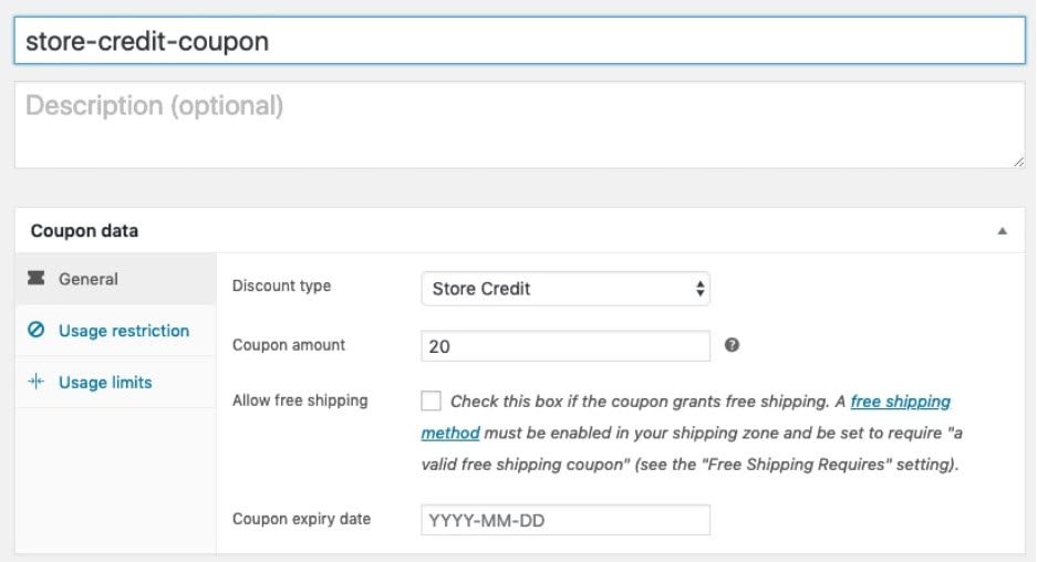 store credit coupon - woocommerce store credit