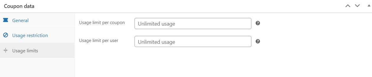 usage limits coupon data 