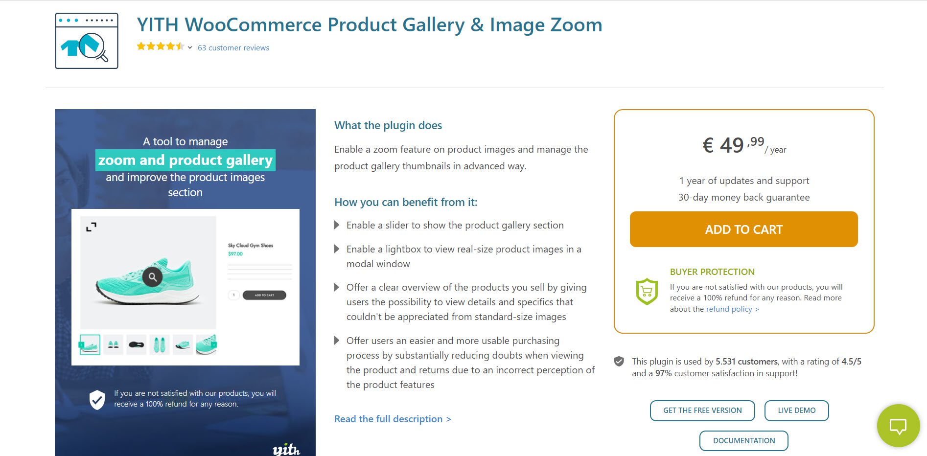 yith woocommerce product gallery & image zoom 