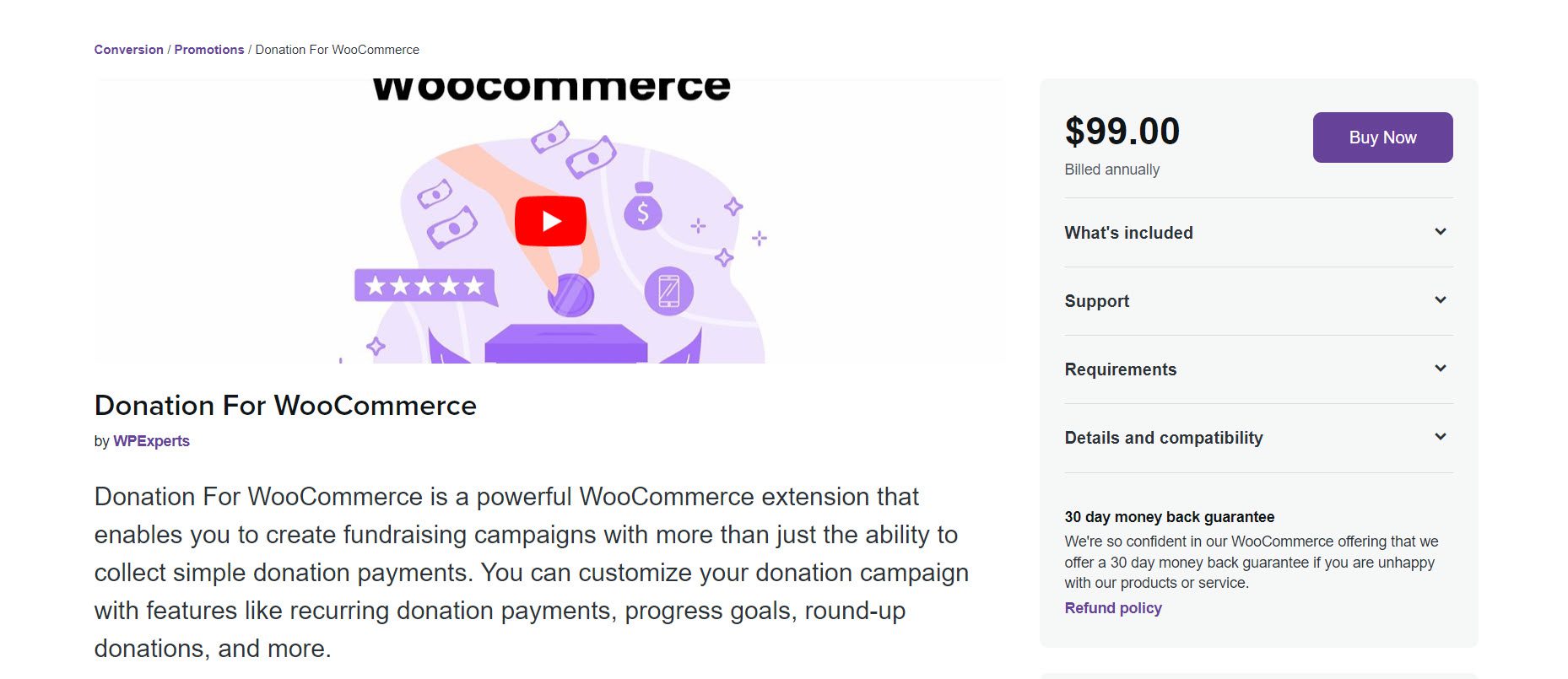 donation for woocommerce
