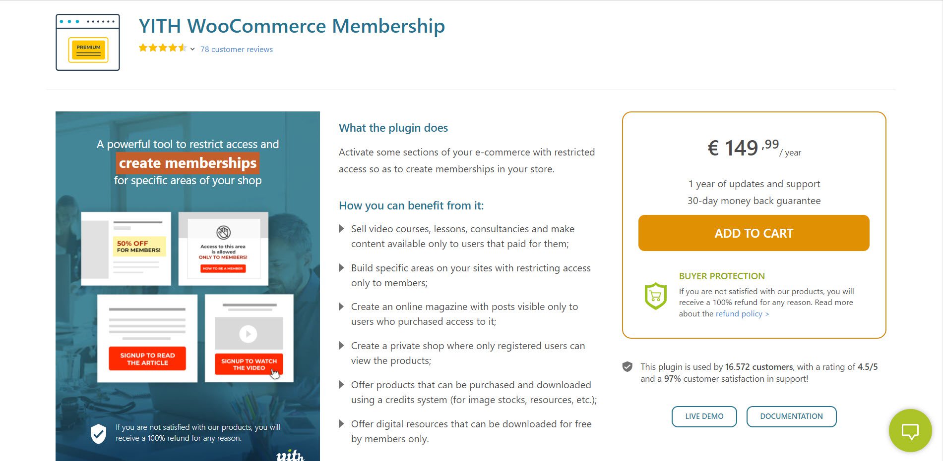 yith woocommerce membership 