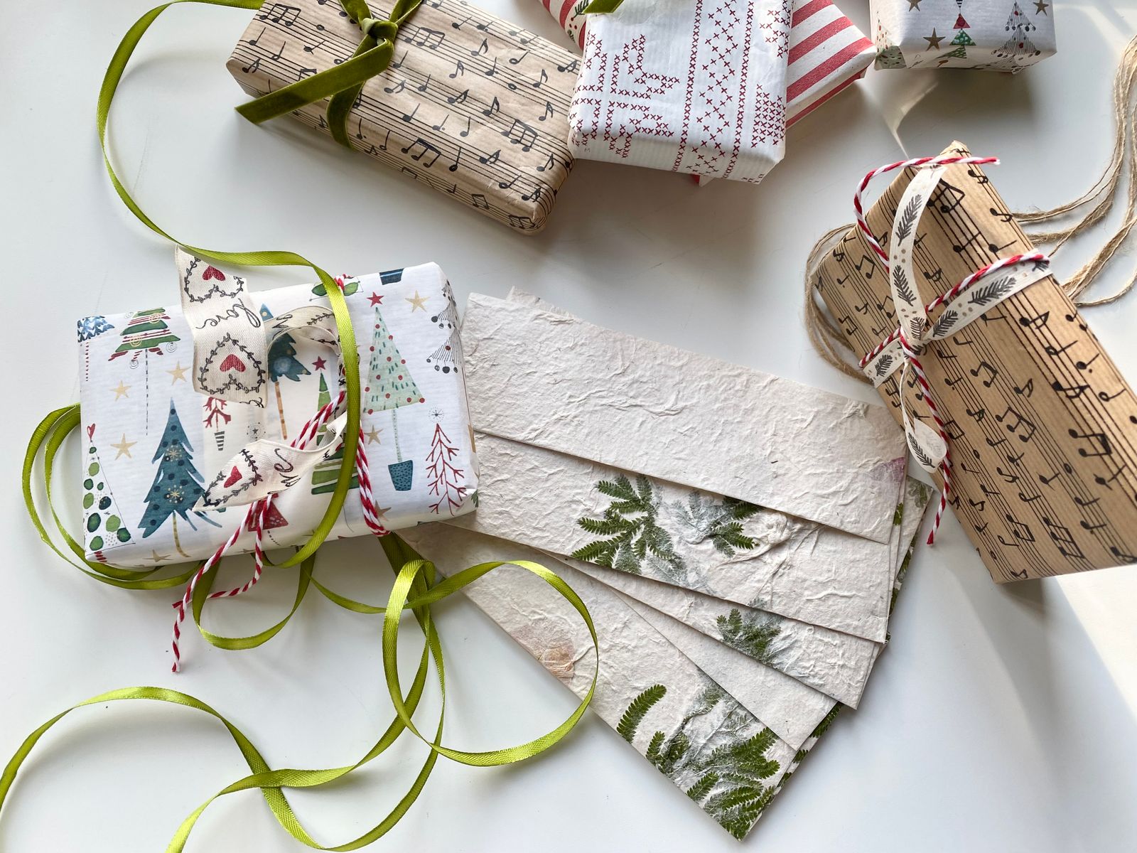 Festive christmas gift wrapping with holiday theme